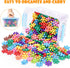 Snowflake Interlocking Building Block Educational Toy, 300PCS for Kids Ages 3+, Multi-Color STEM Toy with Carrying Case