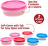 SIGNORA WARE 6 pk Condiment Containers with Lids - 2.3 oz Small Food Storage for Salad Dressing, Leak Proof