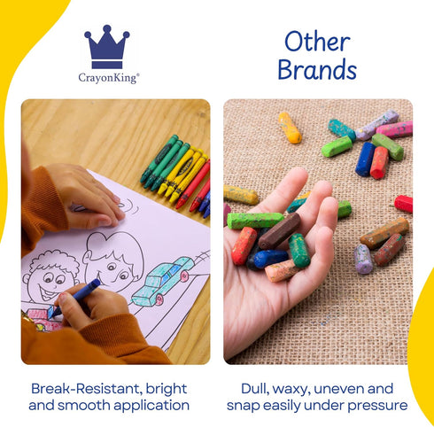 240 Sets 3-Packs (720 Pre-Packaged, CrayonKing of Bulk Crayons) Restaurants, Classrooms, Parties & Events Kid-Safe