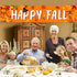 Large Happy Fall Banner - Thanksgiving Party Decor, Autumn Maple Leaves Pumpkin Banner for Home Outdoor Decoration