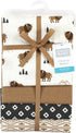 Set Hudson Baby Unisex Cotton Flannel Receiving Blankets - Wild Buffalo, One Size