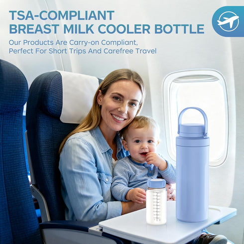 22oz 360 24 Breast Milk Cooler Bottle for Outdoor, Breastmilk Cooler with Total Cooling for Hours & Leak-Proof
