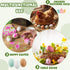 72 Syhood Pcs Wooden Easter Eggs Fake Eggs Faux Chicken Egg Wooden Egg for Crafts Get Hens to Lay Nesting Home Easter