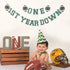 Football 1st Year Down Banner - First Birthday Party Decorations, Super Bowl Sports Party Personalized Theme Banner