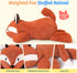25.6 inch 5 lbs PEACH CAT Fox Weighted Stuffed Animals Large Weighted Plush Soft Plushies Toys Body Pillow Gifts