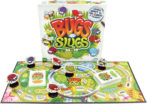 Outset Media Bugs 'N' Slugs Board Game, Easy to Play Insect Game for 2 to 6 Players Ages 6 and Up