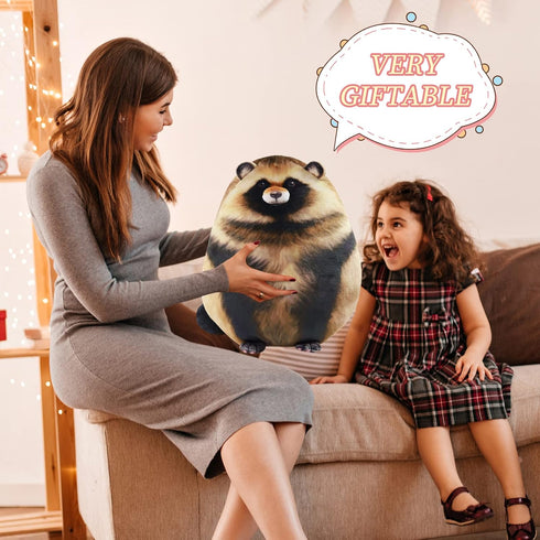 Cute Raccoon Plush Pillow,Soft & Comfortable Raccoon Stuffed Animal Toy, Huggable Plushie Throw Pillow for Kids, Girls