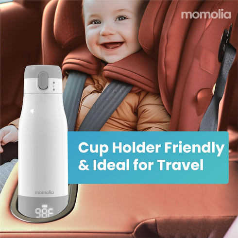 12 oz. Portable Milk Warmer for Travel, Bottle Warmer for Breastmilk and Formula, Milk Warmer On-The-Go, Large Capacity