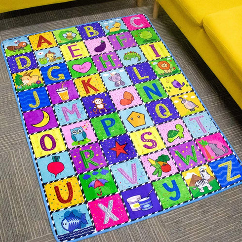 (59 44 Inch) teytoy Baby Cotton Play Mat, Baby Crawling Mat Super Soft Carpet Plush Surface Non-Slip Design, Floor