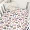 Selgkds Pink Farm Animals Baby Crib Sheets for Girls Barn Pig Duck Cow