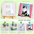 ajepon 6-8 8X8inch Cat Paint by Numbers Kit for Kids with Frame - Cute Cat Paint by Number for Kids, Cats Kid Painting
