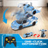 Transforming Police Car RC Toy, 1:18 Scale with Flashing Lights, 360° Rotation for Kids Age 4-12