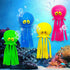 Eutreec Pack 4 Octopus Water Balls, of Pool Floating Toys Baby Bath Toys Squishy Sensory Stress Relief Toys, Cute