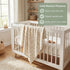 MOZAH 3 Pack Organic Muslin Swaddle Blankets - Pink, Olive and Pink Leaves - - for Baby Boy or Girl - Ideal