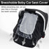Waterproof Baby Car Seat Cover, Car Seat Rain Cover with Clear Window & Breathable Mesh, Universal Baby Carrier Cover