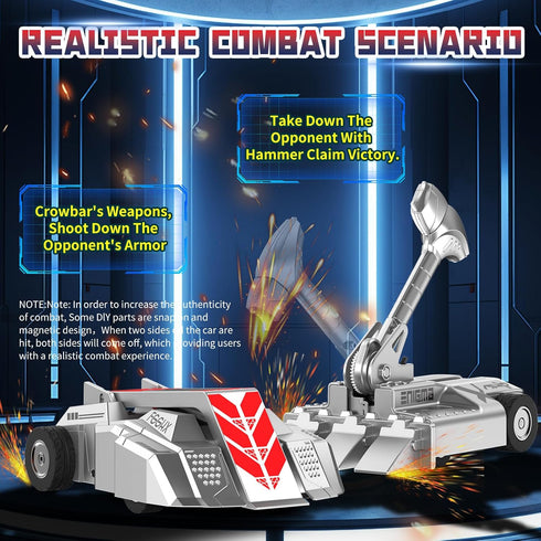Cetuai 2-Player 2.4 Set 3+ Remote Control Battle Robots, RC Fighting Toys for Kids Wireless Fighting Robots STEM Toys