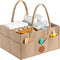 KeaBabies Taupe Diaper Caddy Organizer - Portable Baby Organizer for Nursery, Car Storage, and Gift Basket