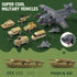 Set Military Base Toy Race Track with Airplane, Tanks, Cars, Helicopters, Fighter Jets, Army Men Action Figures