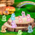 HFAYDZSW 180Pcs Luminous Mini Resin Unicorn Figurines, Glow in The Dark Tiny Unicorn Ornament for Garden, Landscape