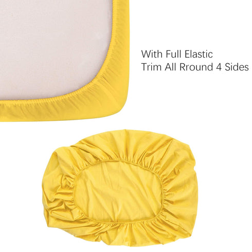 NTBAY 100% Brushed Microfiber Fitted Crib Sheet, Super Soft 28x52 Crib Sheet for Standard Crib and Toddler Mattresses