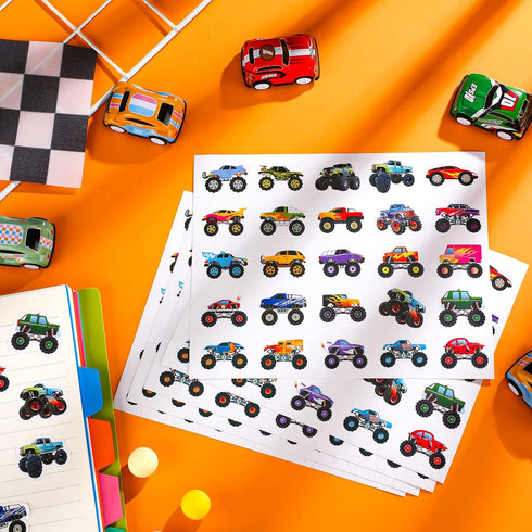 500 Pcs Truck Cartransportation Stickers for Kids Boys Construction Stickers for Toddler Teens Art Toys for Crafts