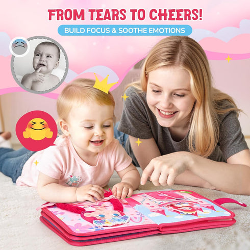1-3, 1 JoyCat Travel Toys for Toddlers Princess Busy Book Busy Book for Year Old, Dress-Up, Unicorn & Castle Play Quiet