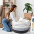 WISELIFE Large Storage Basket, Cotton Rope Basket 21.7"x 21.7" x 13.8", Baby Laundry Basket with Handle, Big Basket,