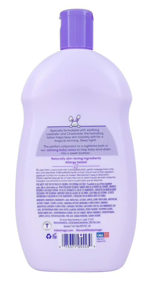16.5 oz. (6 Pack) Baby Magic Calming Lotion | Helps Comfort and Relax Before Bedtime | Lavender & Chamomile | fl