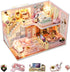 Flever Dollhouse Miniature DIY House Kit Creative Room with Furniture for Romantic