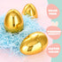 6 10'' JOYIN Pcs Gold Jumbo Easter Eggs, Fillable Metallic Large Plastic Eggs for Easter Themed Hunt Basket Stuffers