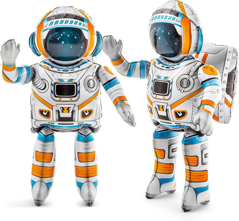Jenaai 2 Pcs 53 Inch 4d Standing Inflatable Spaceman Astronaut Balloons, Large