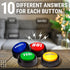Yes No Button & Maybe Sorry Button, Set of 4 Answer Buzzers for Game Show, Sound Button Gag Gifts
