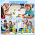 HOTERA 125PCS Set 3D 2 3 4 5 6 7 8 9 Magnetic Tiles Magnetic Building Blocks Magnet Tiles with Cars STEM Educational