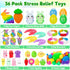 36 Pack 4 Prefilled Easter Eggs with Toys, Bulk Mix Sizes Plastic Easter Eggs with Toys Inside, Surprise Eggs