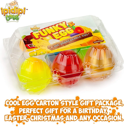 Pack 6 IPIDIPI TOYS Colorful Squishy Egg - Multicolor Clear Egg Yolk Fun Squeeze, Yolk Balls for Kids - Birthday Party
