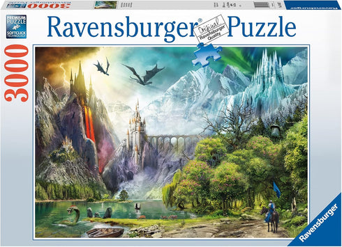 Ravensburger 3000-Piece Jigsaw Puzzle | Reign of Dragons | Family-Friendly Fun | Premium Craftsmanship | Ideal for