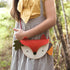 Petit Collage DIY Woodland Fox Felt Bag, Crossbody Bag with Matching Acorn Zipper Purse for Kids Crafts Sewing Kit