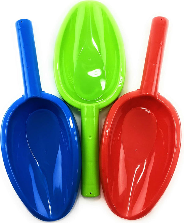 Matty's Toy Stop 14" Kids Long Handle Sand Scoop Plastic Shovels for