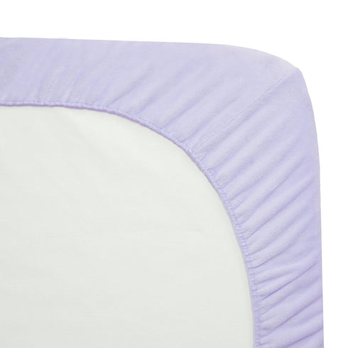 TL Care Heavenly Soft Chenille Fitted Mini Crib Sheet 24" x 38", Cozy Lavender Sheet for Boys and Girls