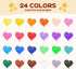 24 2-4, 1-3, 4-8, YPLUS Peanut Crayons for Kids, Colors Washable Toddler Crayon, Non-Toxic Baby Crayons for ages
