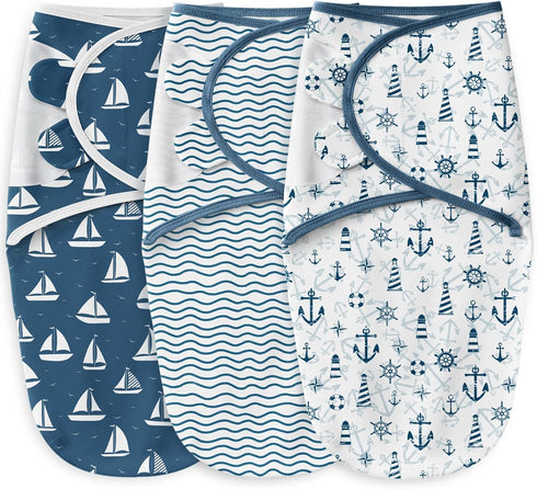 Unnivoll Baby Swaddles for Newborns 100% Cotton Newborn Swaddle Sack 3 Pack