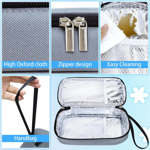 ISUSSER Pack, Breastmilk Cooler Bag with Ice Portable Insulated Breast Milk Storage Cooler Bag, Small Stylish