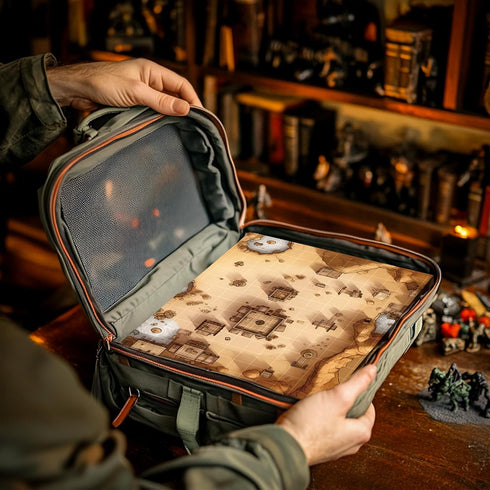 Set 2-Sided Set, CZYY Foldable Battle Mat with DM Screen, Game Tokens, Dice - Wet & Dry Erase Terrain, Ultimate DND