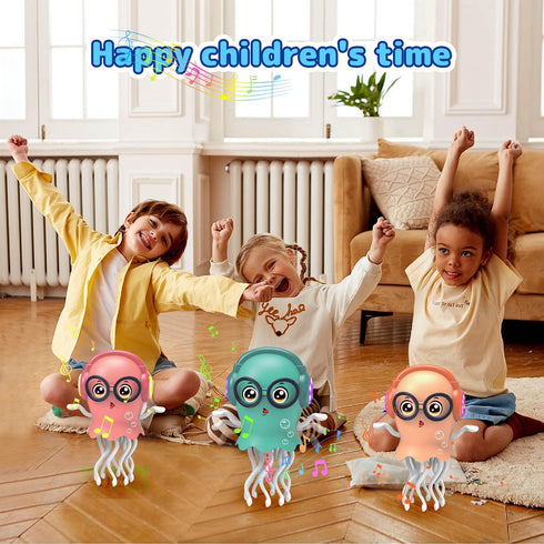 Tummy 3 4 5 6 7 8 Dancing Jellydancer Baby Toy, Crawling Infant Time Toy,Dancing Loud Music Crawling Walking Toys
