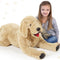 Geosar Giant Dog Stuffed Animals, Fluffy Labrador Large Plush Toy, Big Cuddly Body Pillow, Gifts for Kids & Pets, Gold