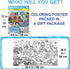 ALEX Art 38.5x26.7 , Giant Coloring Poster - Mermaid Large Wall Coloring Pages - Fun Kids Art Project Activities
