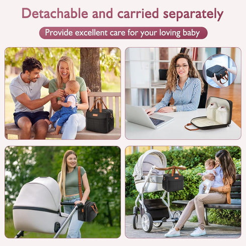 HavenMinds Pack, Detachable Breast Milk Cooler Travel Bag with Ice Double Layer Breast Pump Bag Compatible for Wearable