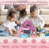 ADAH 216PCS 4-8, 3-6 Magnetic Building Blocks for Girls, Pink Princess STEM Toys for Ages Creative Educational Building