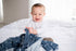 Navy and White Triangles Large Baby Swaddle Blanket by Copper Pearl