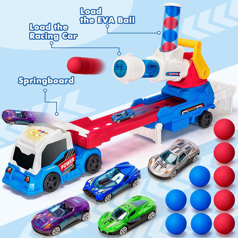 3, 4, 5, 6, 7, 8 28" 4 10 BainGesk Semi Truck Toys Car for Years Old Boys Girls, Ejection and Shooting Truck with Light